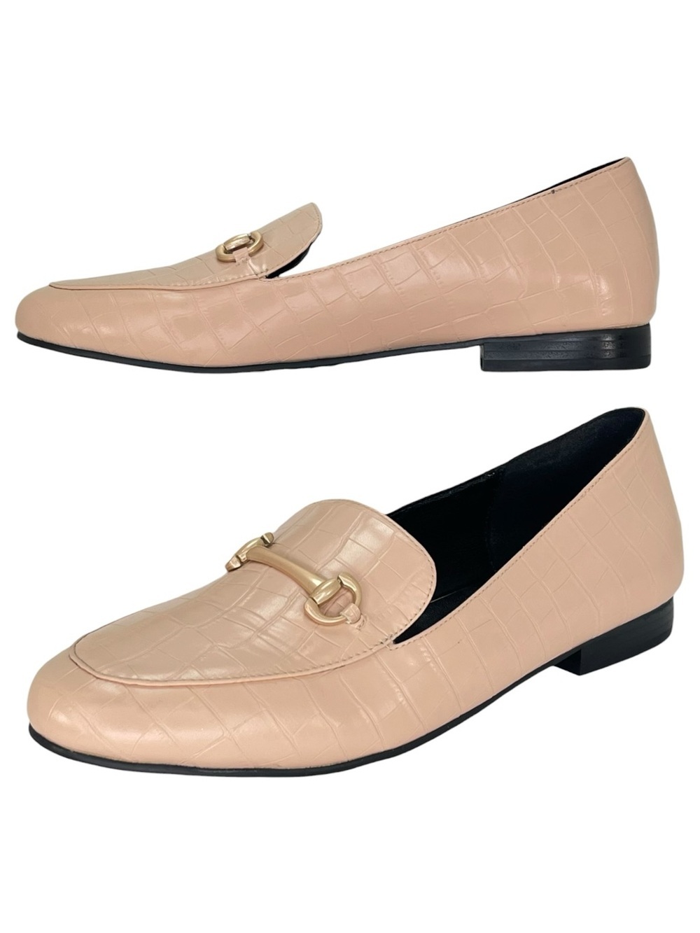 Vaila Reese Tan Faux Leather Womens Loafers Size 10M